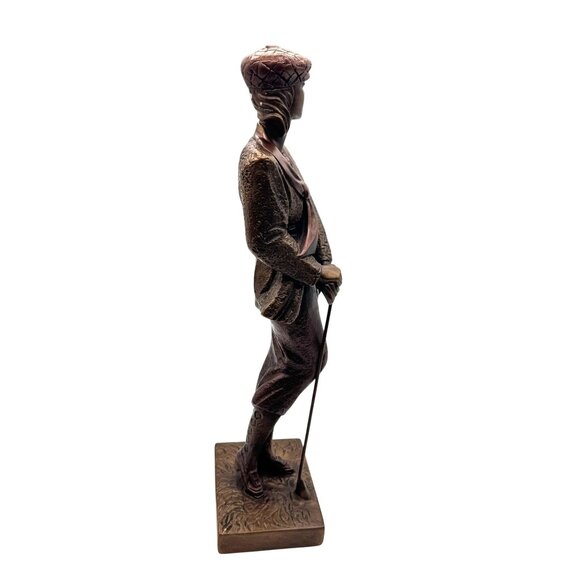 Vtg Austin Sculpture '90 Female Golfer Statue Bridie Bronze A. Daniel artist 16" - Picture 4 of 7